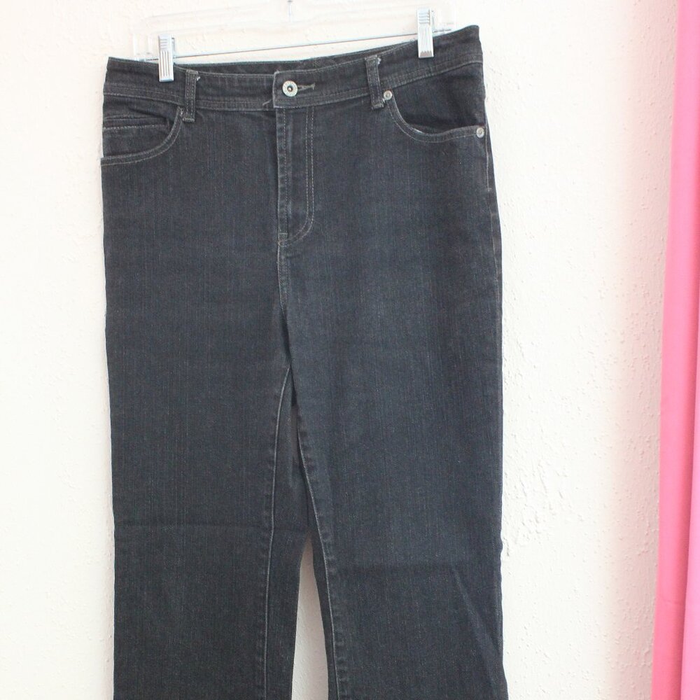 #428 Chico's Platinum Dark Jeans